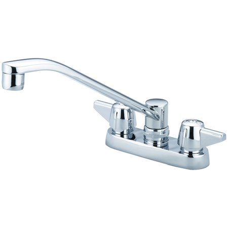 CENTRAL BRASS Two Handle Cast Brass Bar/Laundry Faucet in Chrome 0084-A6